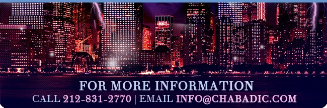 For more info contact admin@chabadic.com